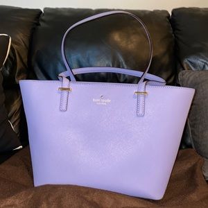 Kate spade leather lavender satchel